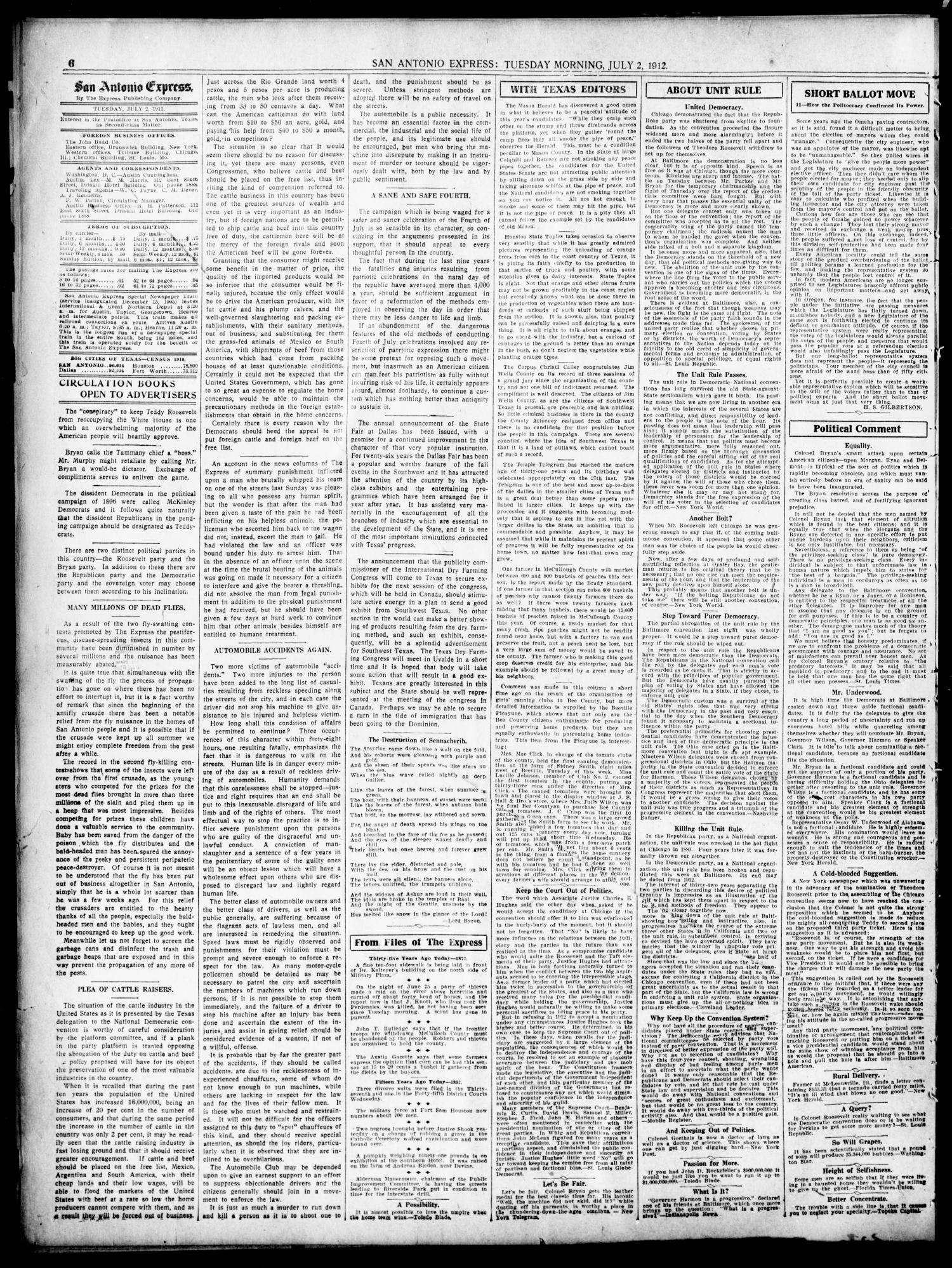 Newspapers1912 | SAN ANTONIO POLICE HISTORY ARCHIVE